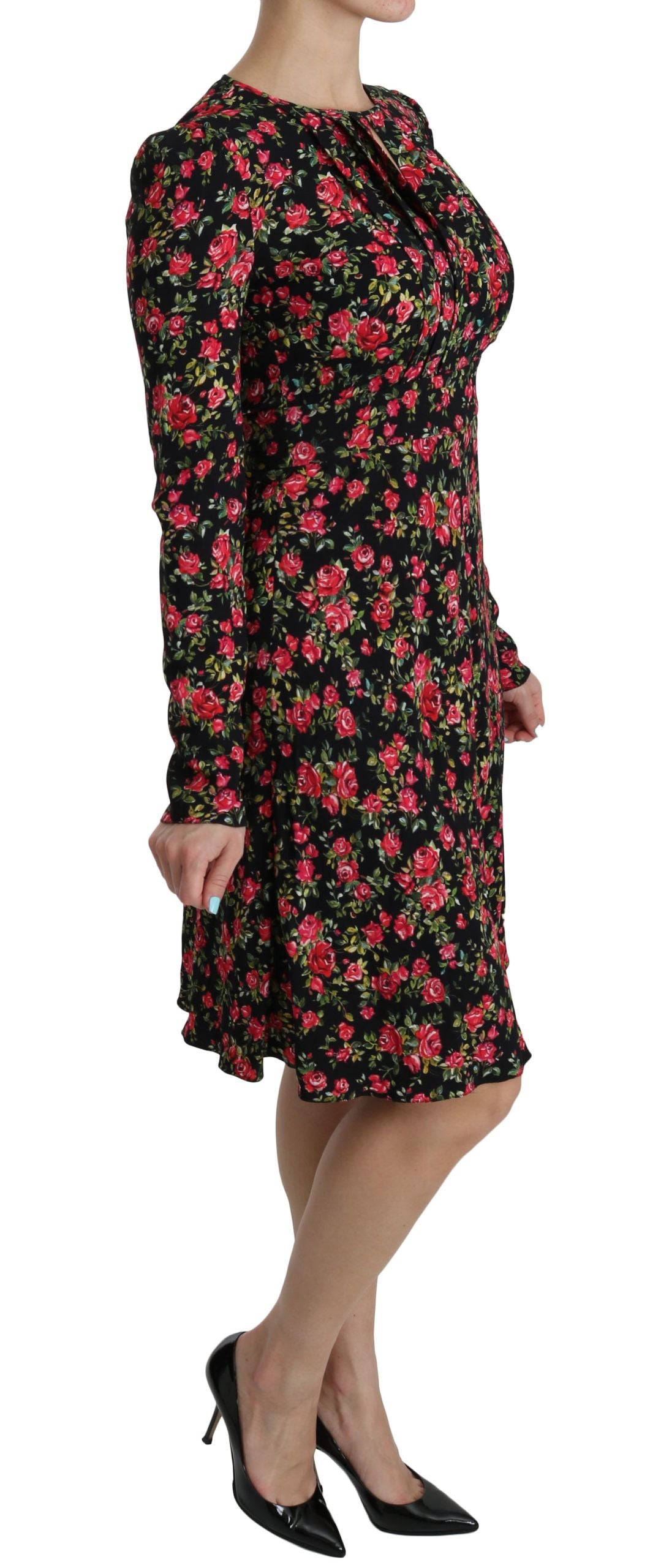 Dolce &amp; Gabbana Floral A-Line Viscose Knee Length Dress