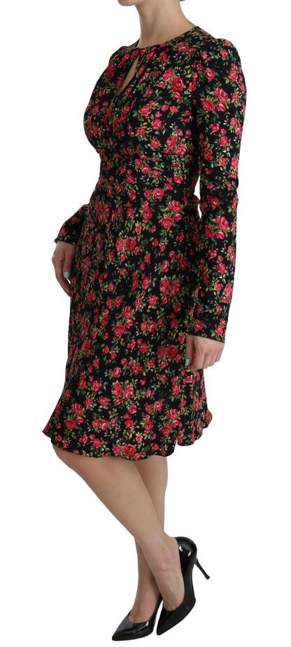 Dolce &amp; Gabbana Floral A-Line Viscose Knee Length Dress