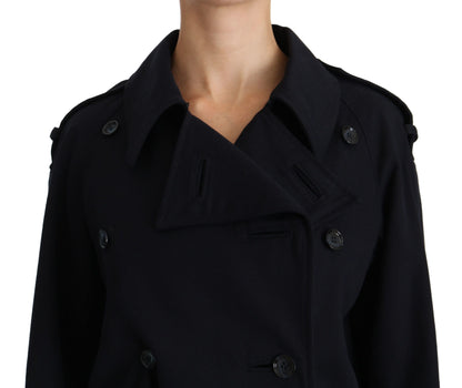 Dolce &amp; Gabbana Elegant Polka Dot Lined Blue Jacket