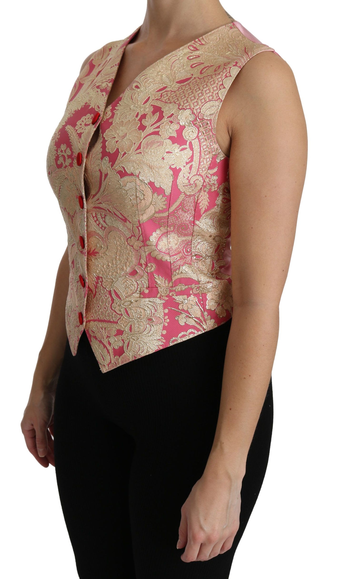 Dolce &amp; Gabbana Elegant Silk Blend V-Neck Vest Top