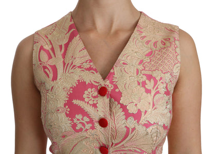 Dolce &amp; Gabbana Elegant Silk Blend V-Neck Vest Top