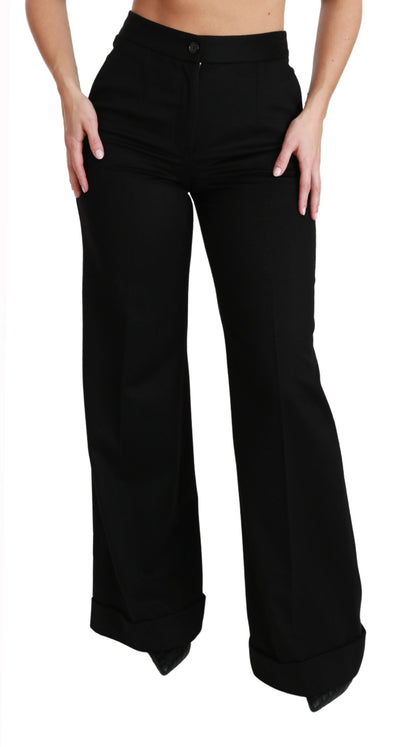 Dolce & Gabbana Elegant High Waist Flared Cashmere Pants