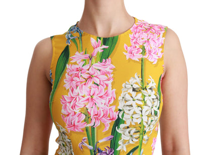 Dolce &amp; Gabbana Sunshine Floral Crewneck Sleeveless Blouse