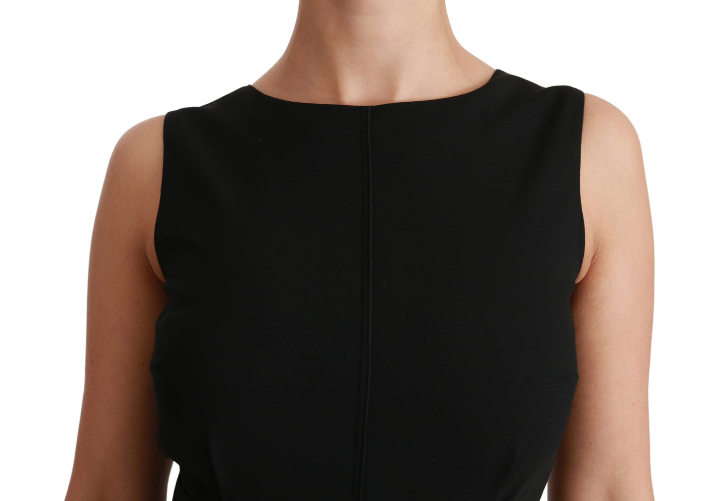 Dolce &amp; Gabbana Black Sheath Stretch Formal Dress