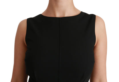 Dolce &amp; Gabbana Black Sheath Stretch Formal Dress