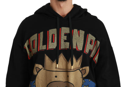 Dolce &amp; Gabbana Black Sweater Pig of the Year Hooded