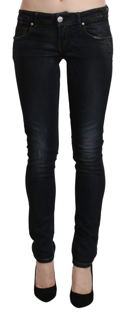 Acht Sleek Black Washed Skinny Jeans