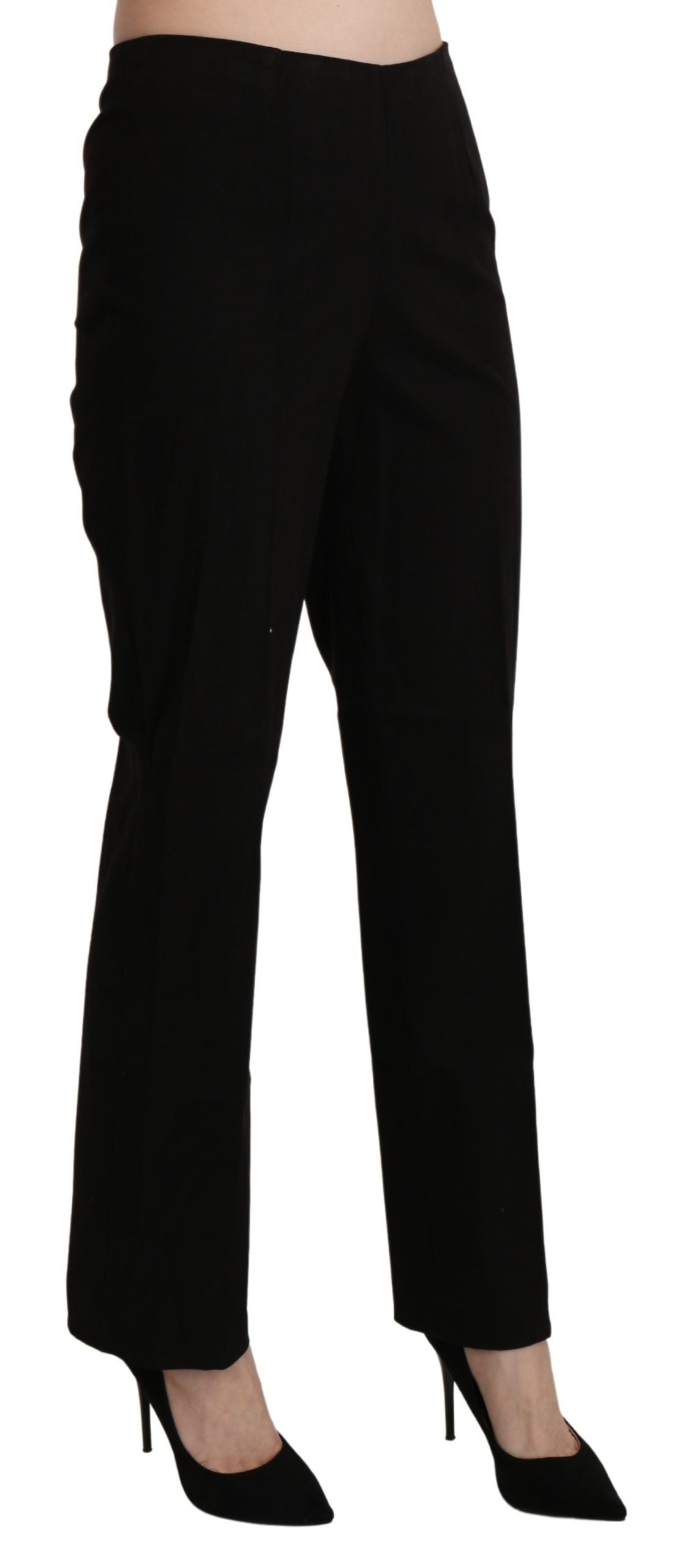 BENCIVENGA Elegant High Waist Straight Black Pants