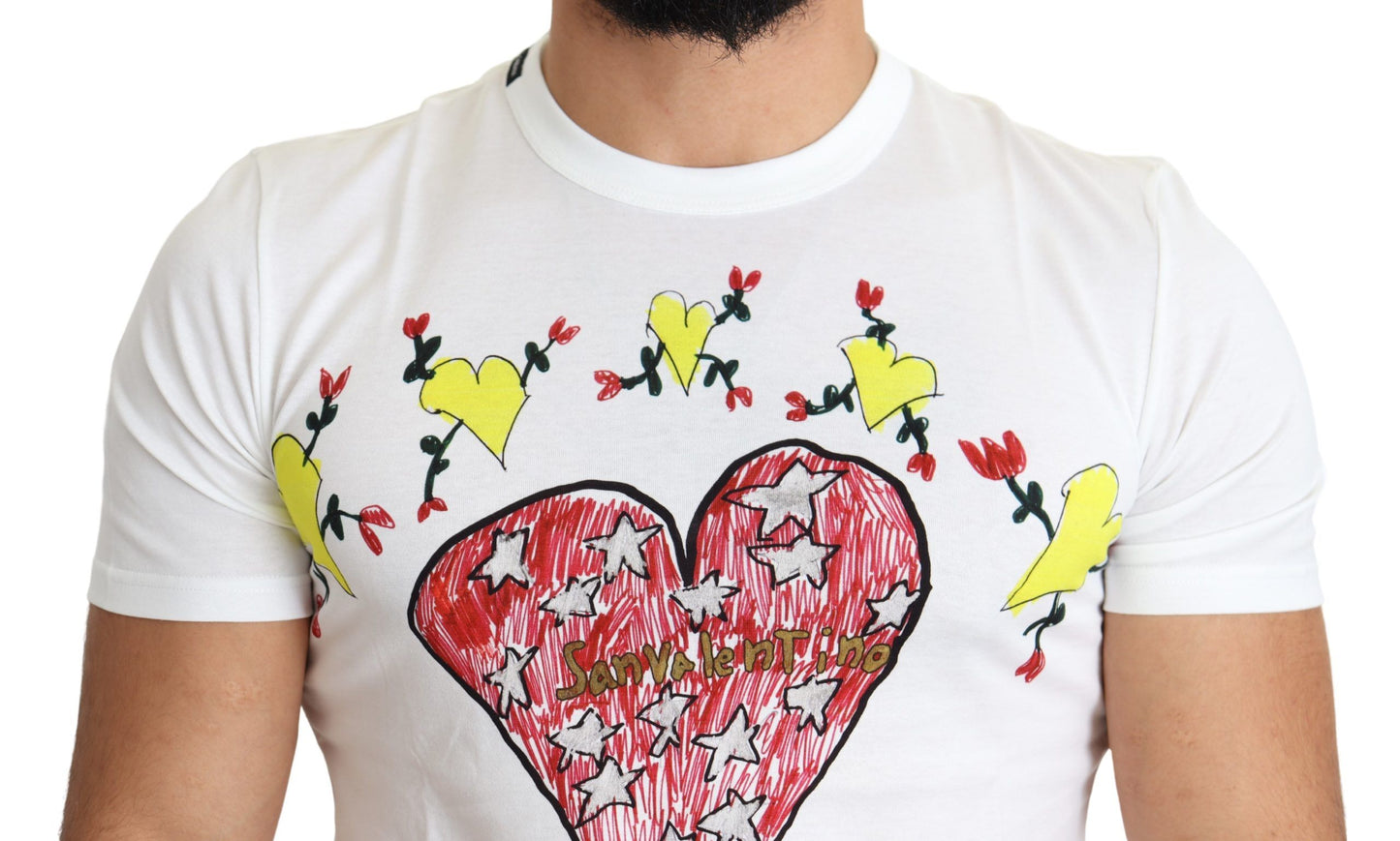 Dolce &amp; Gabbana Chic Saint Valentine Print Crew Neck T-Shirt