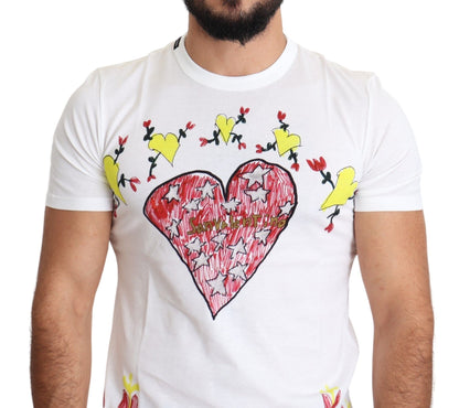 Dolce &amp; Gabbana Chic Saint Valentine Print Crew Neck T-Shirt