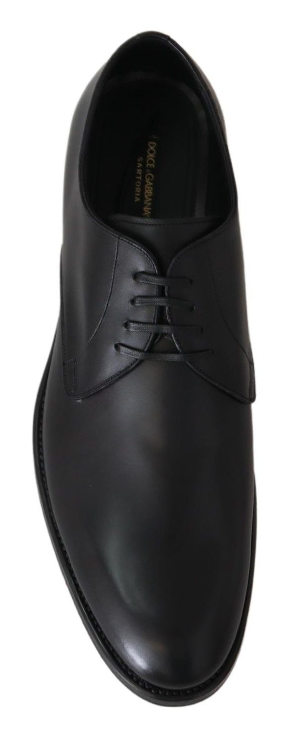 Dolce &amp; Gabbana Black Leather SARTORIA Hand Made Shoes