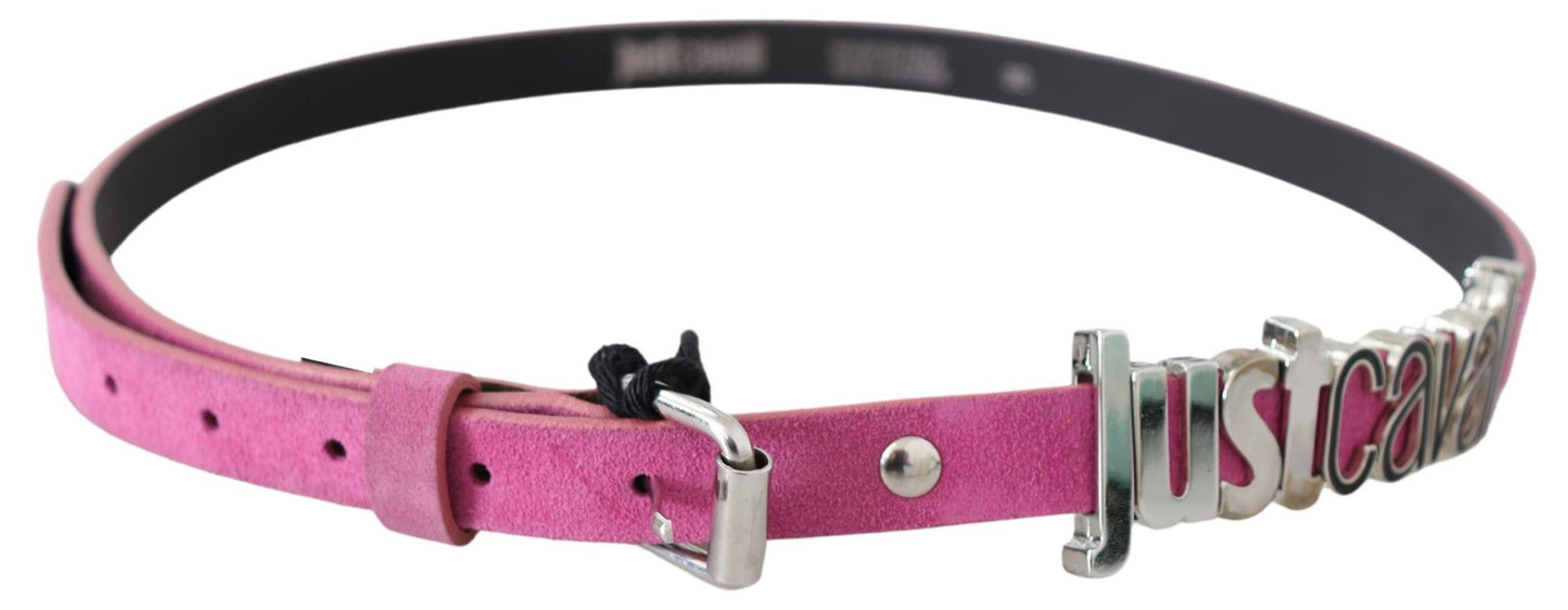 Just Cavalli Fuschia Pink Leather Waist Belt