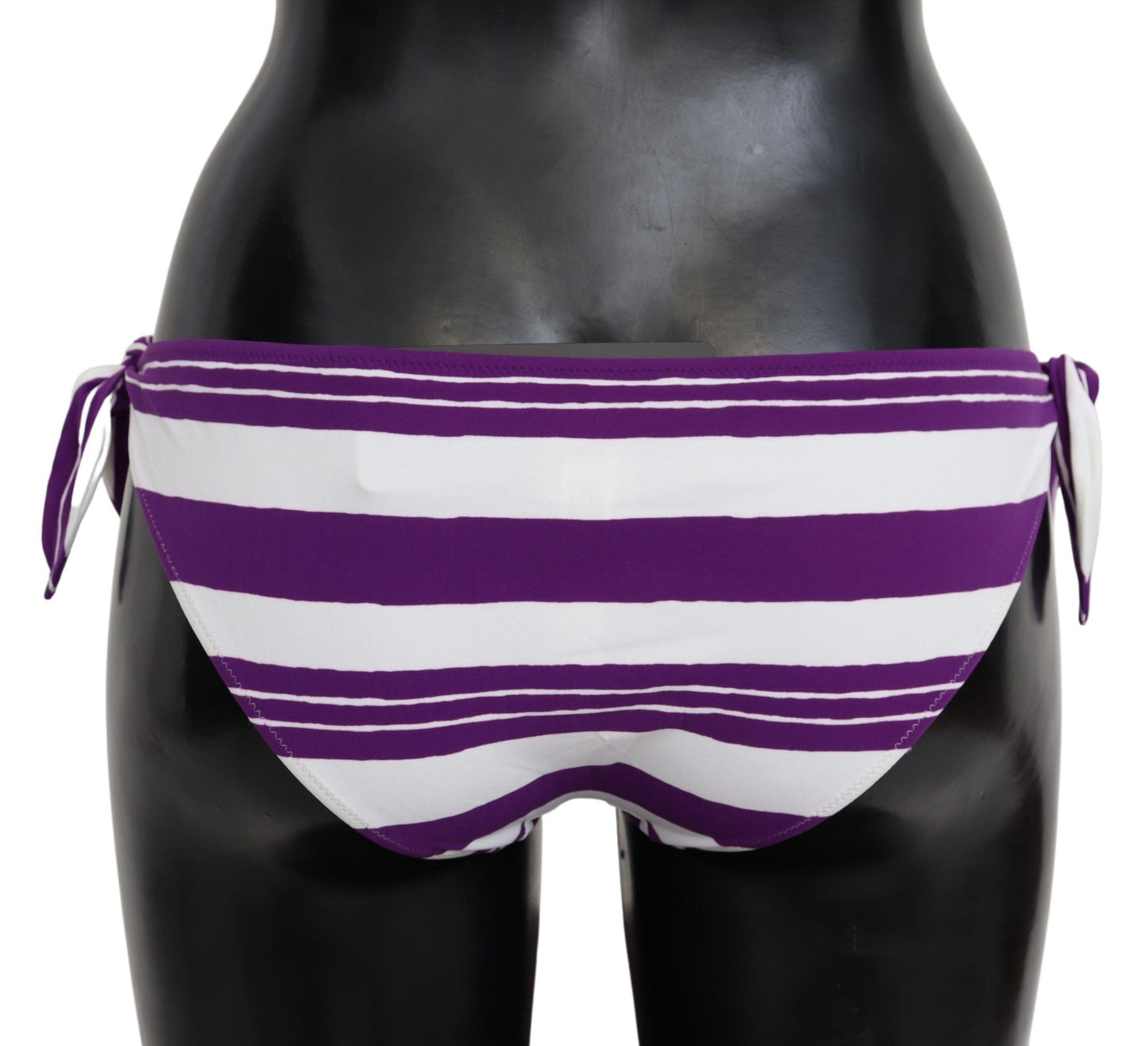 Dolce &amp; Gabbana Chic Striped Bikini Bottom - Effortless Poolside Glamor