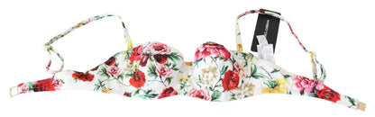 Dolce &amp; Gabbana Elegant Floral Bikini Top – Summer Chic