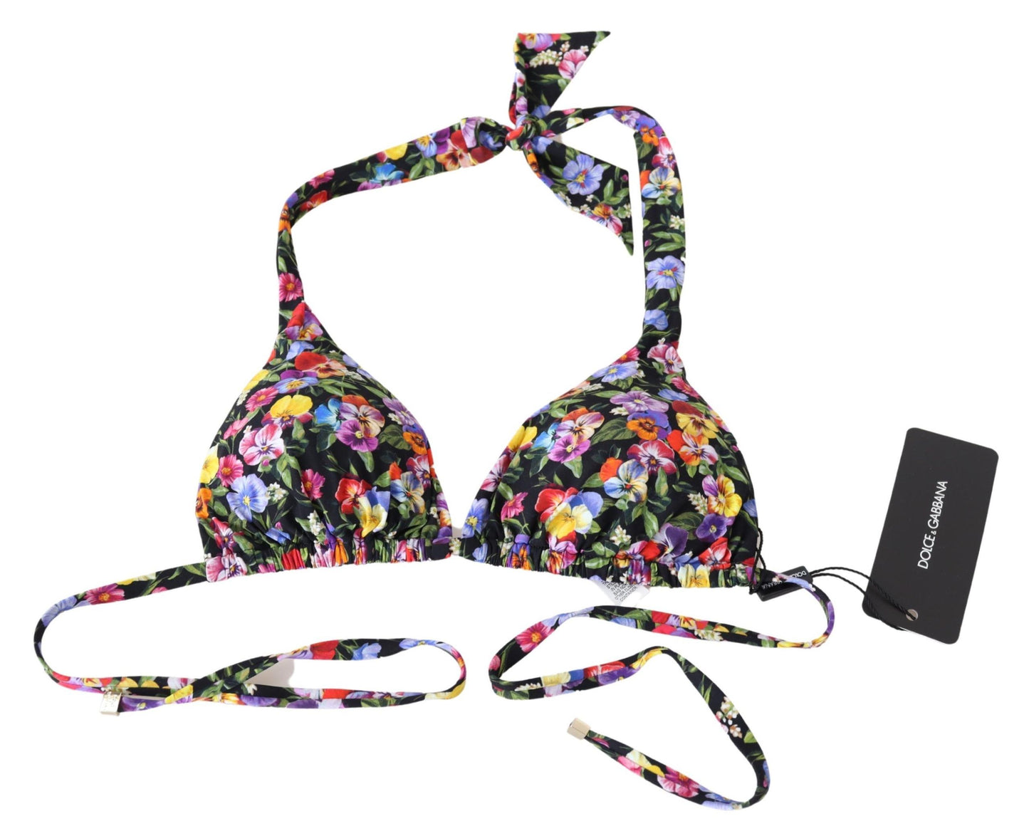 Dolce &amp; Gabbana Chic Floral Printed Bikini Top