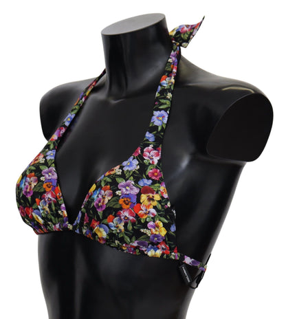 Dolce &amp; Gabbana Chic Floral Printed Bikini Top