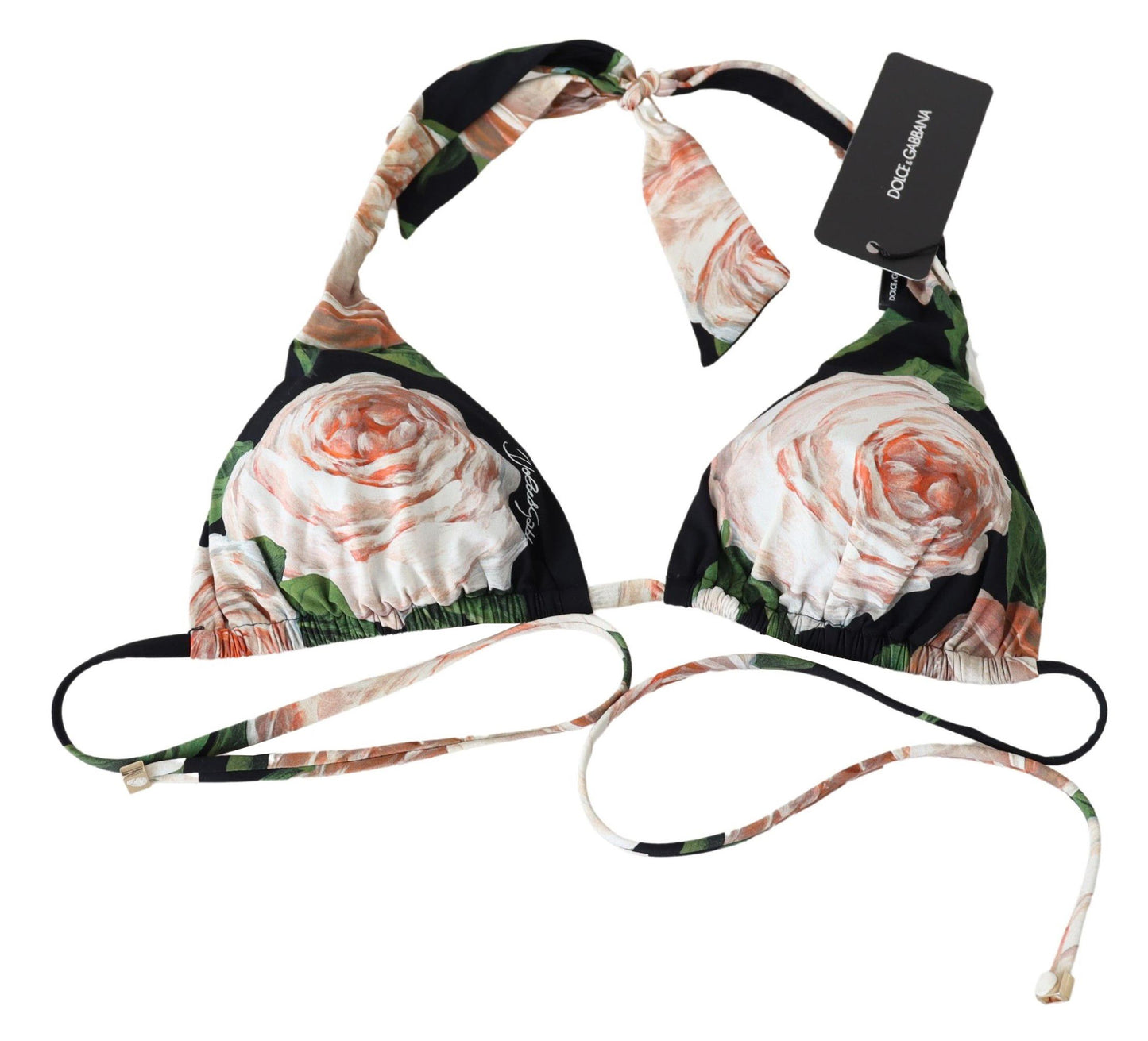 Dolce &amp; Gabbana Elegant Floral Print Bikini Top