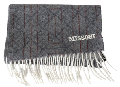 Missoni Elegant Unisex Cashmere Scarf with Signature Pattern