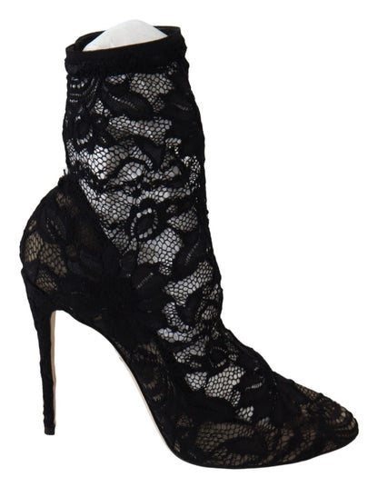 Dolce &amp; Gabbana Black Lace Taormina Pumps Elegance Unleashed