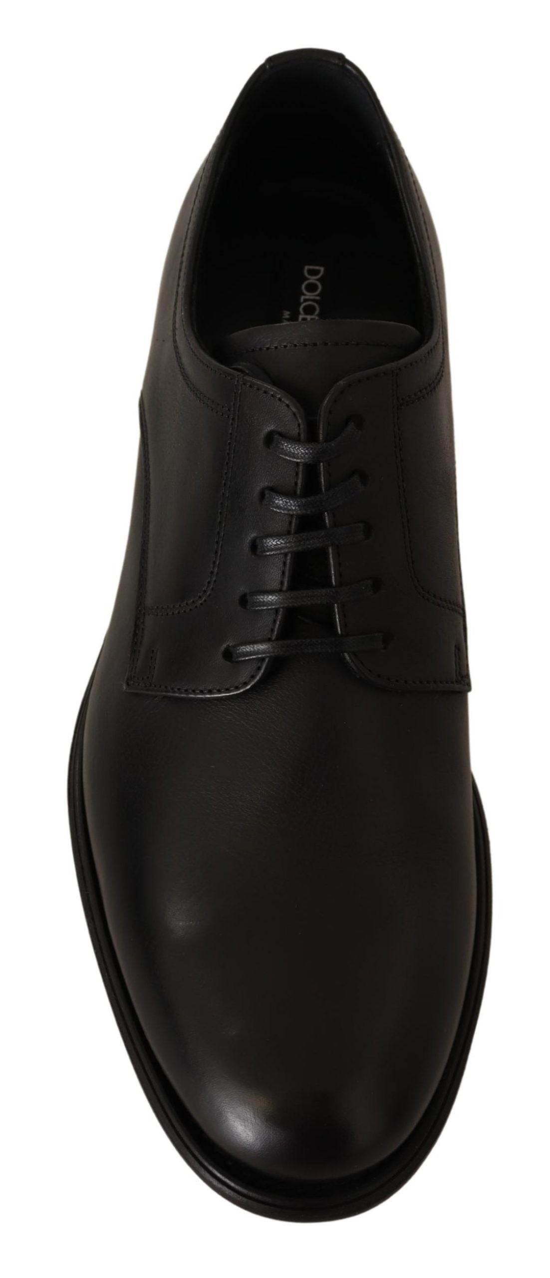 Dolce &amp; Gabbana Black Leather Lace Up Mens Formal Derby Shoes