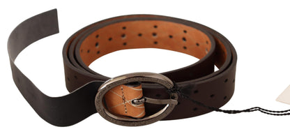 Costume National Elegance Redefined: Chic Brown Fashion Belt