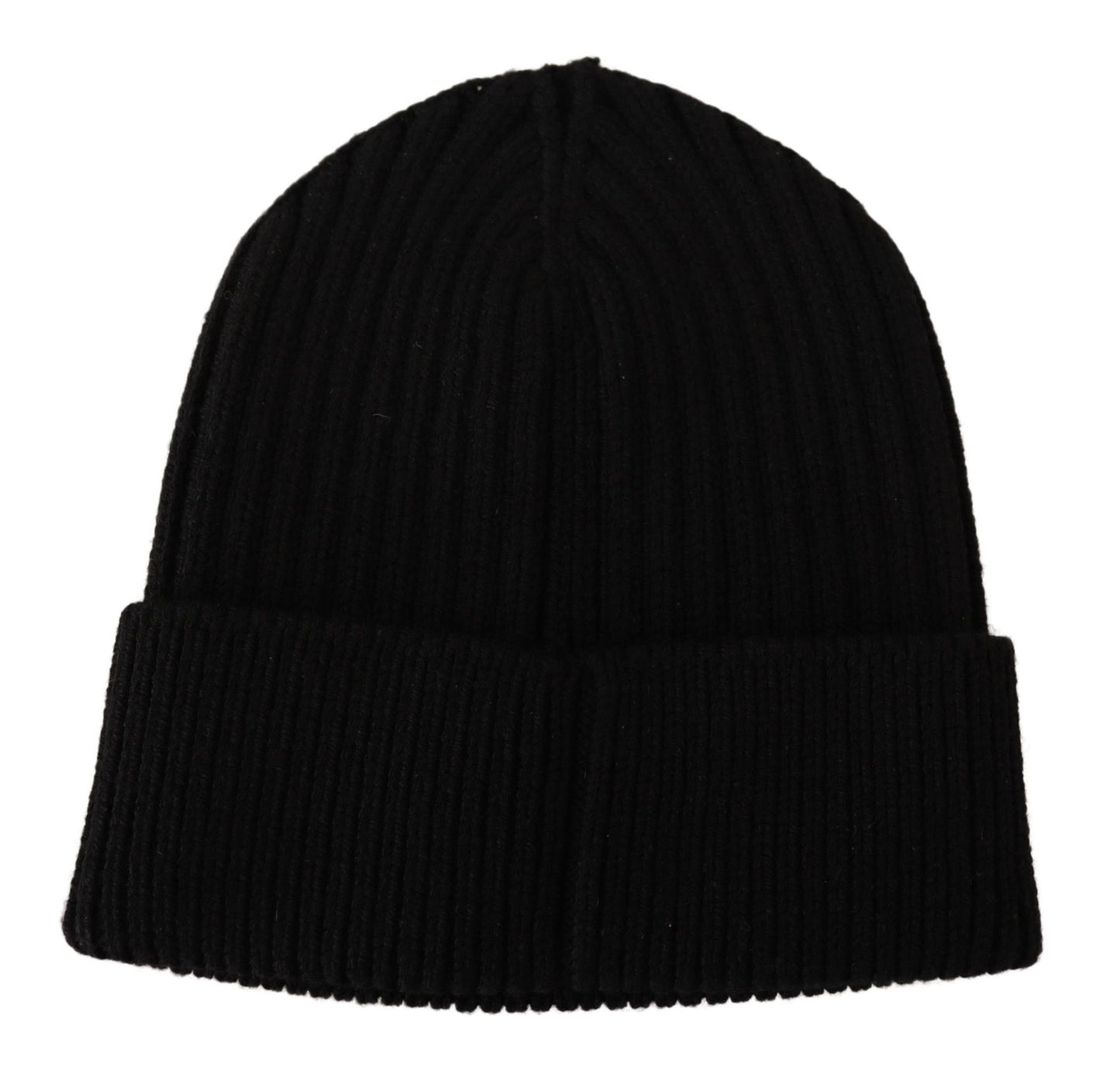 Dolce &amp; Gabbana Elegant Cable Knit Wool Beanie with Fleece Liner