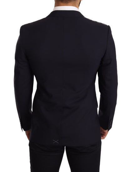 Dolce &amp; Gabbana Elegant Navy Martini Blazer by Renowned Tailors