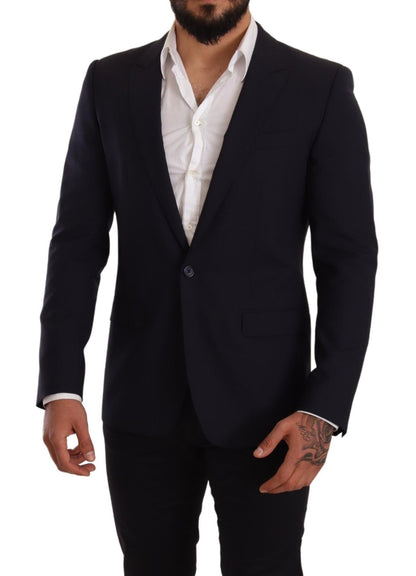 Dolce &amp; Gabbana Elegant Navy Martini Blazer by Renowned Tailors