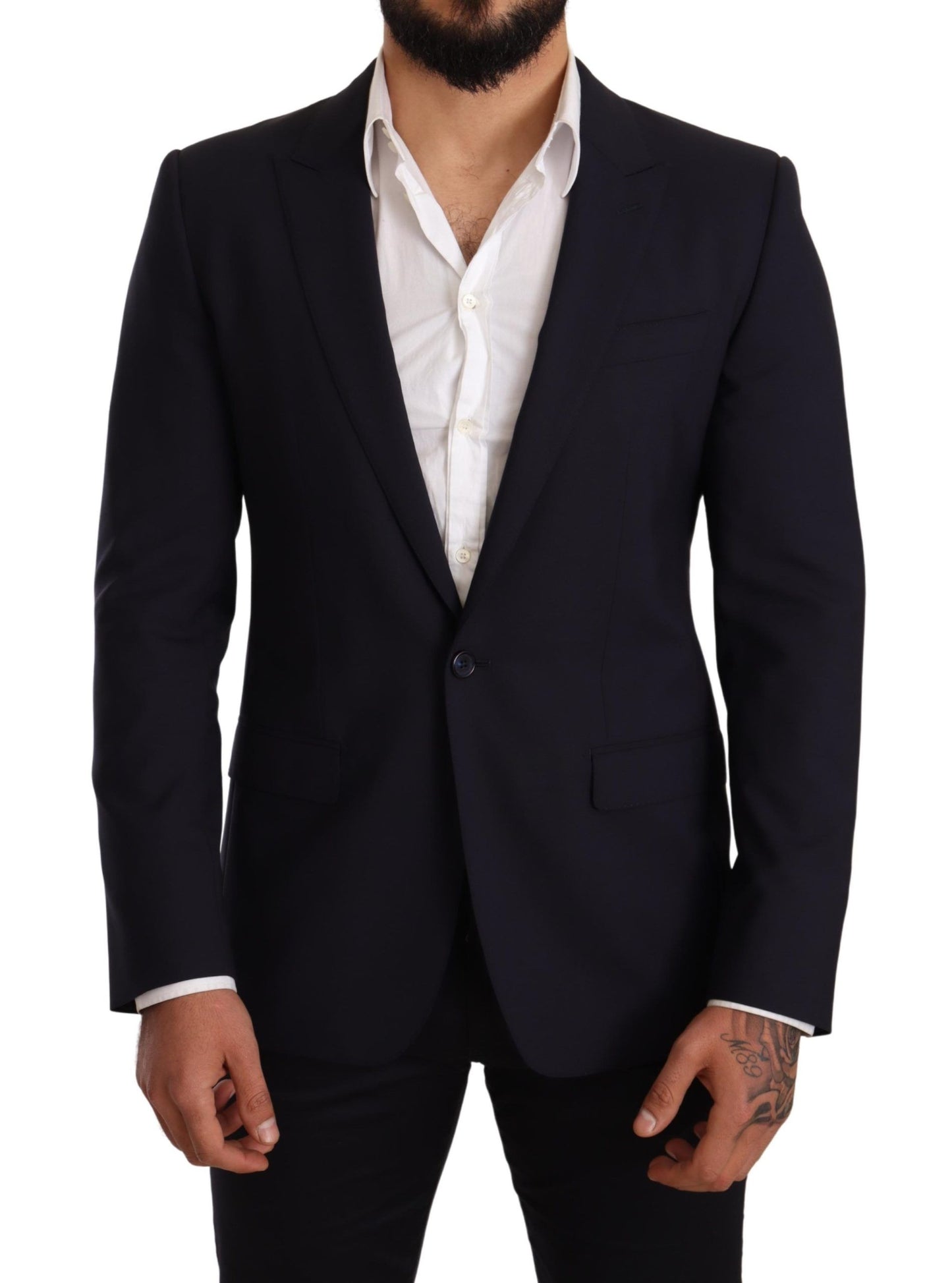 Dolce &amp; Gabbana Elegant Navy Martini Blazer by Renowned Tailors