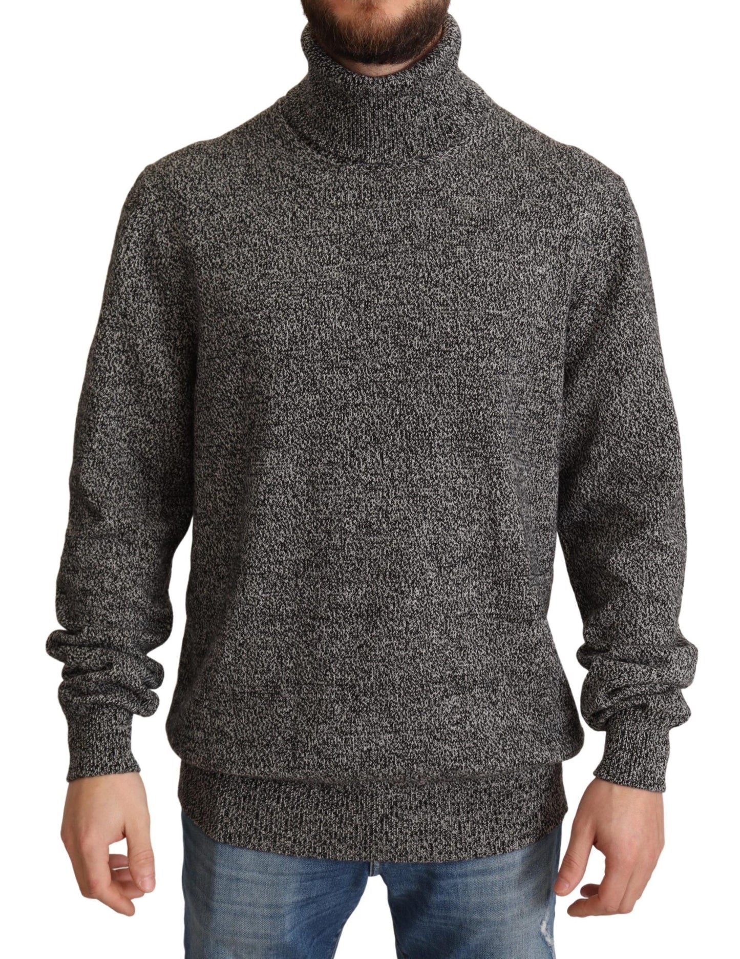 Dolce & Gabbana Elegant Gray Cashmere Turtleneck Sweater