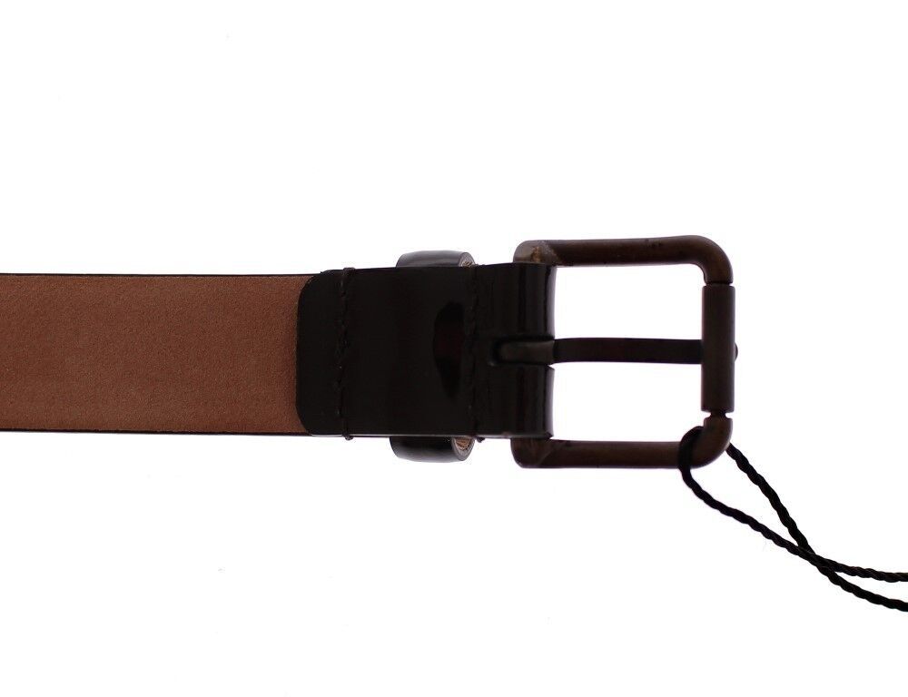 Dolce &amp; Gabbana Brown Leather Logo Belt Cintura Belt