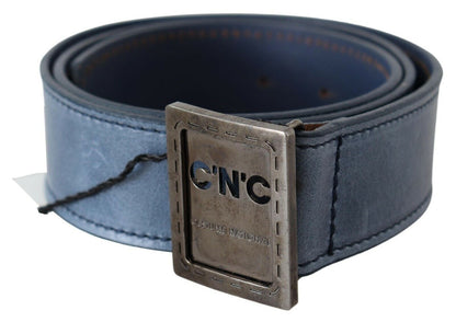 Costume National Elegant Blue Leather Fashion Belt