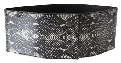 Ermanno Scervino Classic Snakeskin Pattern Leather Belt