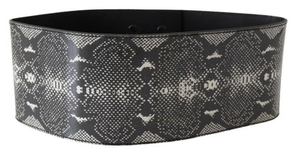 Ermanno Scervino Classic Snakeskin Pattern Leather Belt