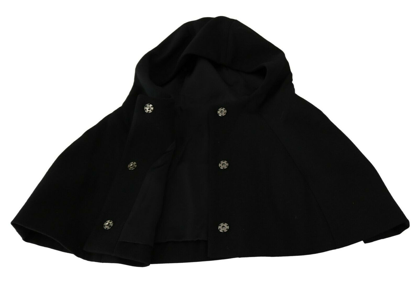 Dolce &amp; Gabbana Black Wool Whole Head Hooded Scarf Hat