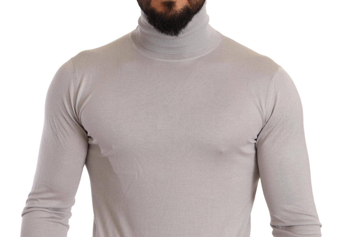 Dolce &amp; Gabbana Gray Cashmere Turtleneck Pullover Sweater