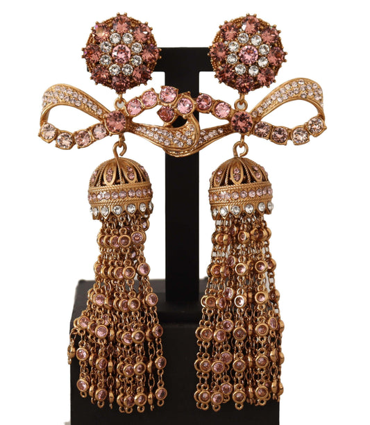 Dolce &amp; Gabbana Elegant Antique Gold Bow Earrings