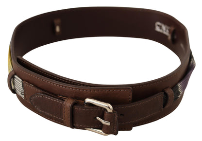 Costume National Elegant Brown Leather Fashion Belt