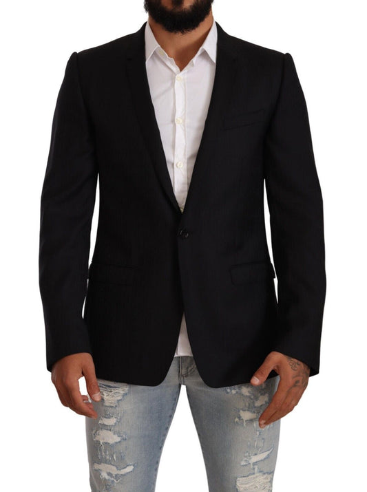 Dolce &amp; Gabbana Exclusive Black Virgin Wool Blazer