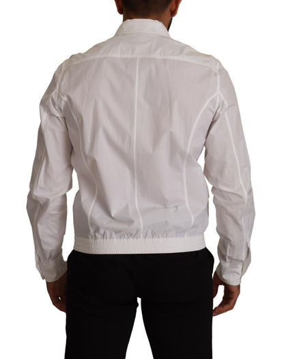 Dolce &amp; Gabbana White Cotton Button Down Men Collared Shirt