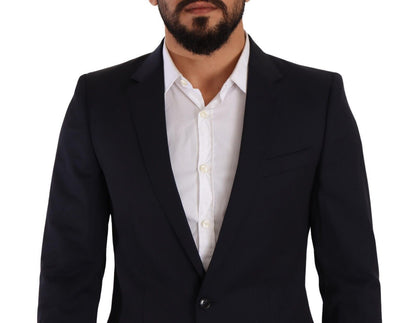 Dolce &amp; Gabbana Sleek Navy Martini Slim Fit Wool Blazer