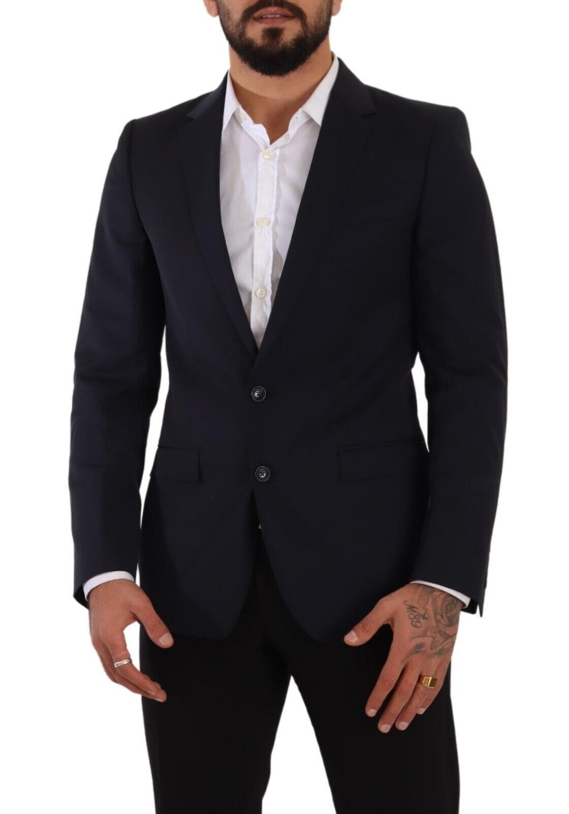 Dolce &amp; Gabbana Sleek Navy Martini Slim Fit Wool Blazer