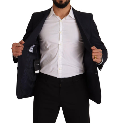 Dolce &amp; Gabbana Sleek Navy Martini Slim Fit Wool Blazer