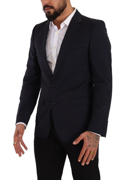 Dolce &amp; Gabbana Sleek Navy Martini Slim Fit Wool Blazer