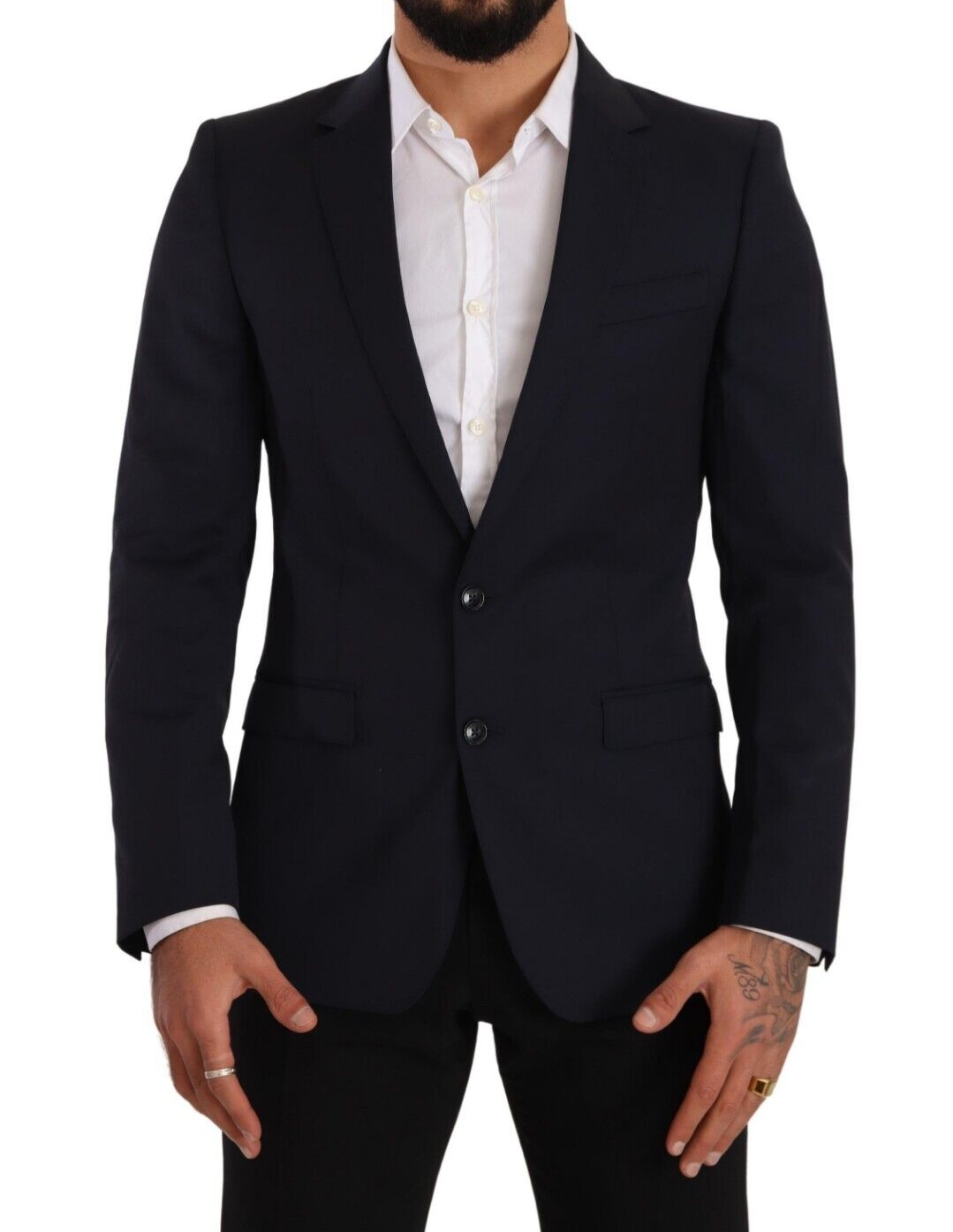 Dolce &amp; Gabbana Sleek Navy Martini Slim Fit Wool Blazer