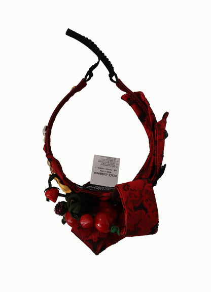 Dolce &amp; Gabbana Cherry Sicily Embellished Red Diadem