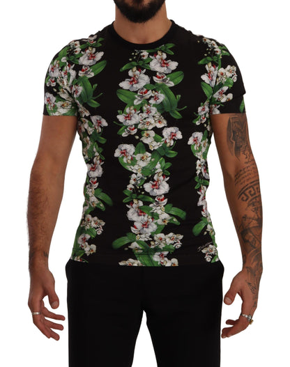 Dolce & Gabbana Elegant Floral Crewneck Tee for Men