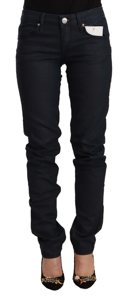 Acht Chic Low Waist Skinny Black Denim