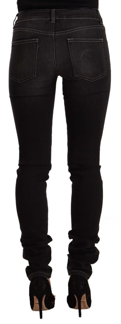 GF Ferre Chic Slim-Fit Black Washed Jeans