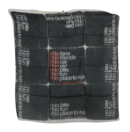 Costume National Monochrome Wool-Blend Scarf Bandana